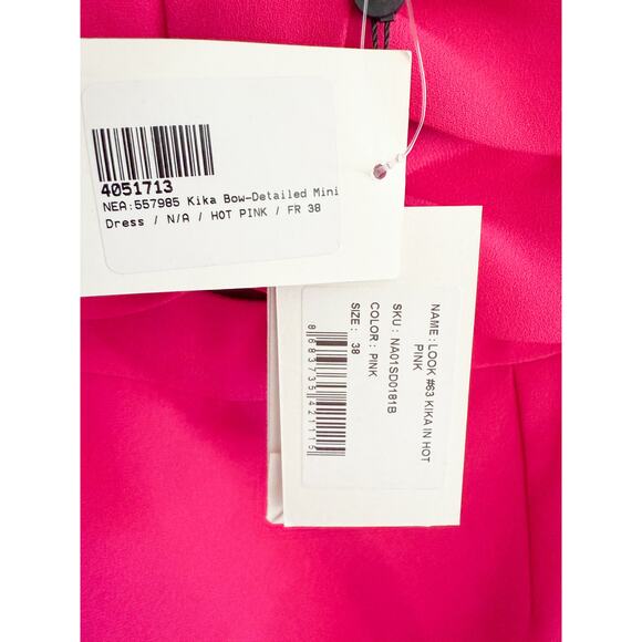 The New Arrivals by Ilkyaz Ozel | NWT Mini Kika Dress in Hot Pink | Sz 38 / US 6 - Picture 7 of 9